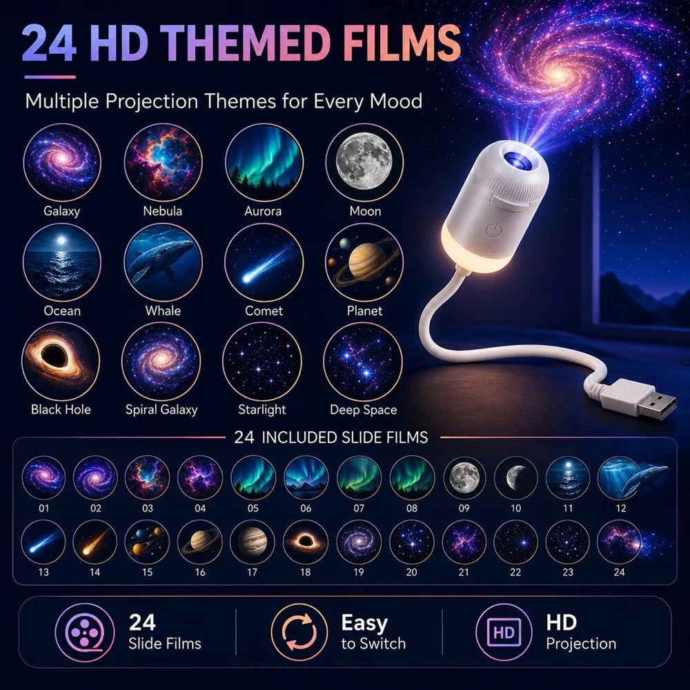 Proyector Galaxia Estrellas Nocturno